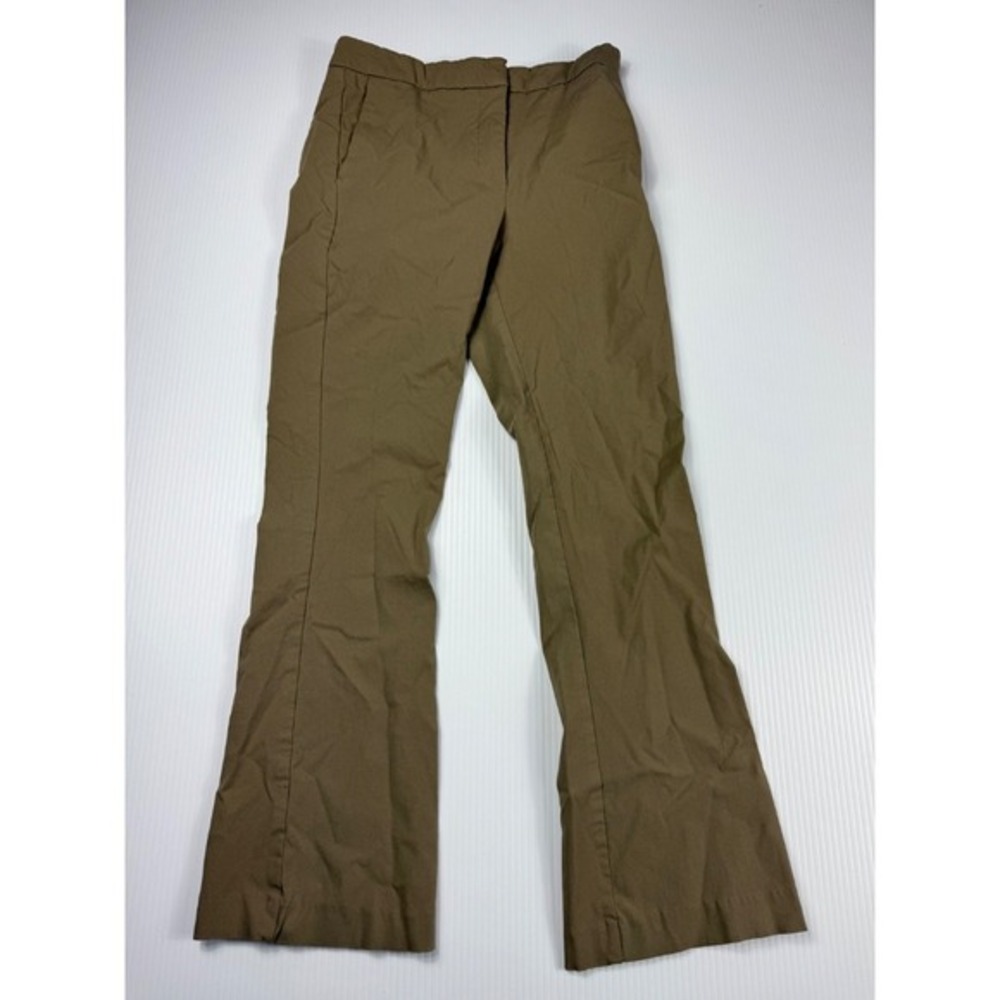 MNG Olive Green Flare Leg Pants - Women's Casual Trousers - Size 6